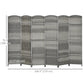 6 Ft Tall Folding Room Divider, 6 Panel Portable Privacy Screen, Hand-Woven Partition Wall Divider, Mixed Grey