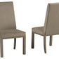 Chrestner - Gray / Brown - Dining Uph Side Chair (Set of 2)