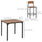 5-Piece Counter Height Bar Table and Chairs, Square Dining Table and Chairs Set for 4, Industrial Pub Table and Chairs