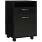 24" Small Filing Cabinet with Open Compartment, Drawer and Wheels, Home Office Storage Cabinet, Black
