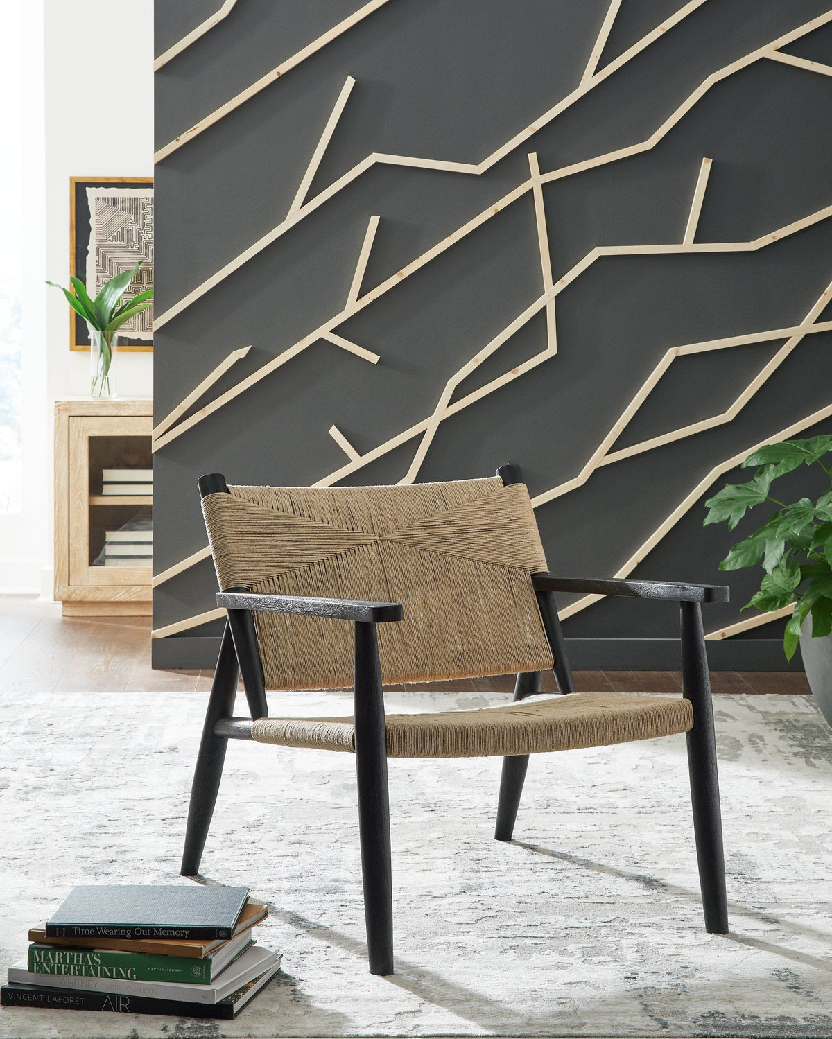 Halfmore - Black / Natural - Accent Chair - Forward Furniture