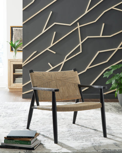 Halfmore - Black / Natural - Accent Chair - Forward Furniture