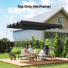 8' x 9.4' Retractable Pergola Canopy Replacement, Fit 7' x 10' Frame, UV30+ Pergola Cover Top Only, Dark Grey