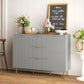 Sideboard Buffet Cabinet with 3 Drawers - Grey