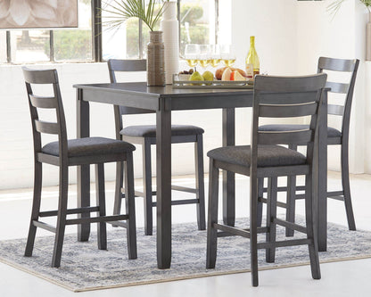 Bridson - Gray - Square Counter TBL Set (Set of 5) - Forward Furniture
