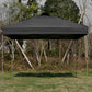10' x 10' Pop Up Canopy Tent with Airy Top Vents and Wheeled Carry Bag for Outdoor, Garden, Patio, Black