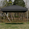 10' x 10' Pop Up Canopy Tent with Airy Top Vents and Wheeled Carry Bag for Outdoor, Garden, Patio, Black
