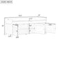 Rustic Storage Bench with Removable Linen-Blend Cushion, Functional Entryway Bench for Living Room, 43.5" L x 16" W x 18" H, Gray Wash