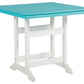 Eisely - Turquoise / White - Square Counter Tbl W/Umb Opt