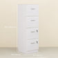 Vertical Filing Cabinet with Lock, 4 Drawer File Cabinet with Adjustable Hanging Bar for A4 and Letter Size, White