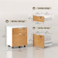 2-Drawer Lockable Filing Cabinet - White Wood