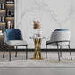 Set of 2 Dining Chairs with Ergonomic Curved-Back, Stylish Chairs Set with High-Density Foam Seat, 21.5'' L x 21.5'' W x 33.5'' H, Blue+Grey
