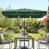 6.5' x 4' Green Rectangular Aluminum Patio Umbrella with Tilt