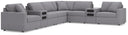8 Pc. Sectional With Audio Consoles
