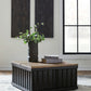 Rylandyn - Lift Top Cocktail Table - Black / Light Brown