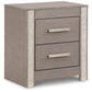 Surancha - Gray - Two Drawer Night Stand