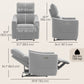 Chenille Power Recliner Chair with USB Ports - Grey