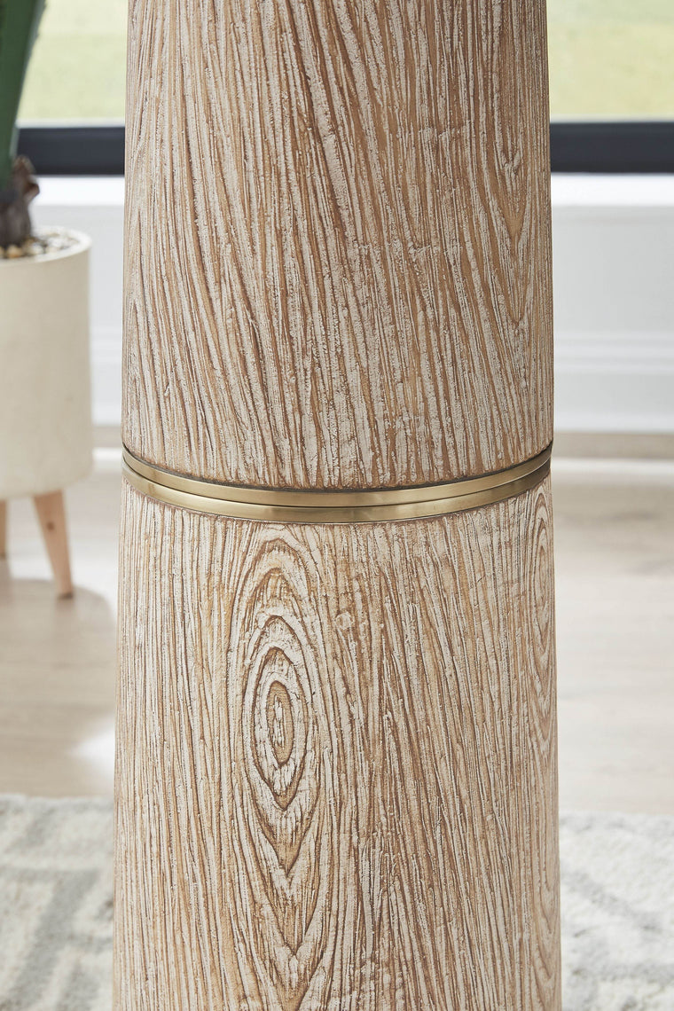 Gasparleigh - Brown / Gold Finish - Poly Floor Lamp - Forward Furniture