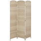 6 Ft Tall Folding Room Divider, 3 Panel Portable Privacy Screen, Hand-Woven Partition Wall Divider, Light Oak