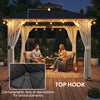 10' x 10' Light Grey Hardtop Gazebo with Double Steel Roof