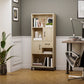 59" Bookcase with Cabinets and Drawer - Natural Wood