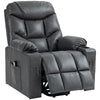 PU Leather Power Lift Recliner with Remote - Grey