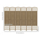 6 Panel Folding Room Divider, Portable Privacy Screen, Wave Fiber Room Partition for Home Office, Natural