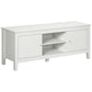 Modern TV Stand for TVs up to 55", TV Bench with Storage Cupboards and Shelves, 47.2" x 16.7" x 19.7", White