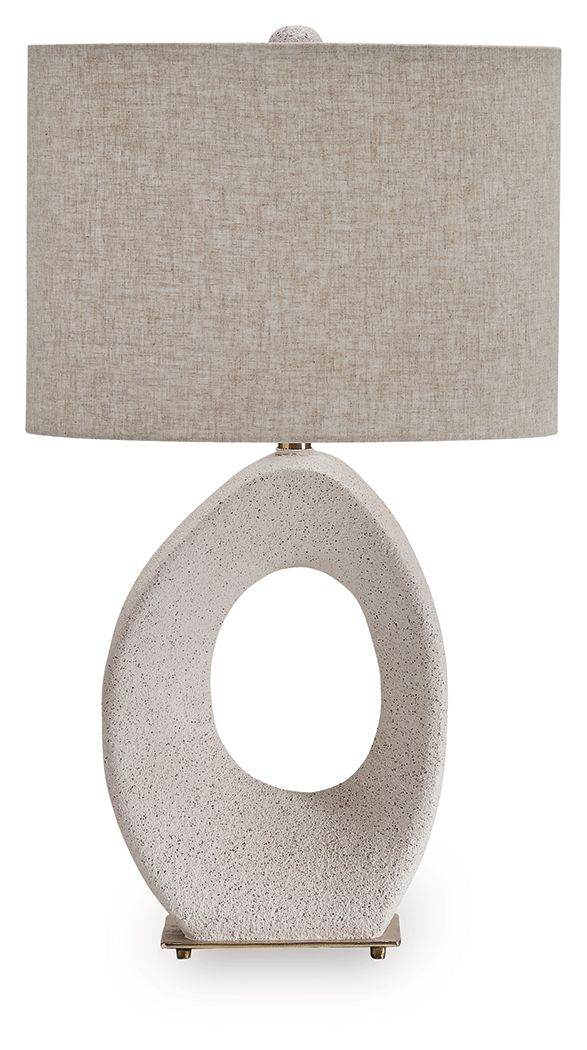 Trentlen - Paper Table Lamp - Cream / Gold Finish