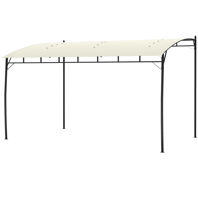 10' x 13' Cream White Steel Pergola with UV30+ Canopy