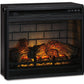 Willowton - 2 Pc. - TV Stand with Faux Firebrick Fireplace Insert - Whitewash