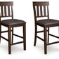 Haddigan - Upholstered Barstool (Set of 2) - Dark Brown
