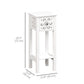 Nightstand Set of 2 with Drawer and Open Storage Shelf White