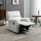Recliner Chair, Manual Reclining Chair with Footrest, Padded Seat for Living Room, Bedroom, Study, Cream White