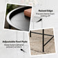 18" Outdoor Side Table with Removable Tray and Folding Legs, Indoor Outdoor for Balcony, Porch, Black