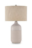 Capwich - Ceramic Table Lamp - Beige / White
