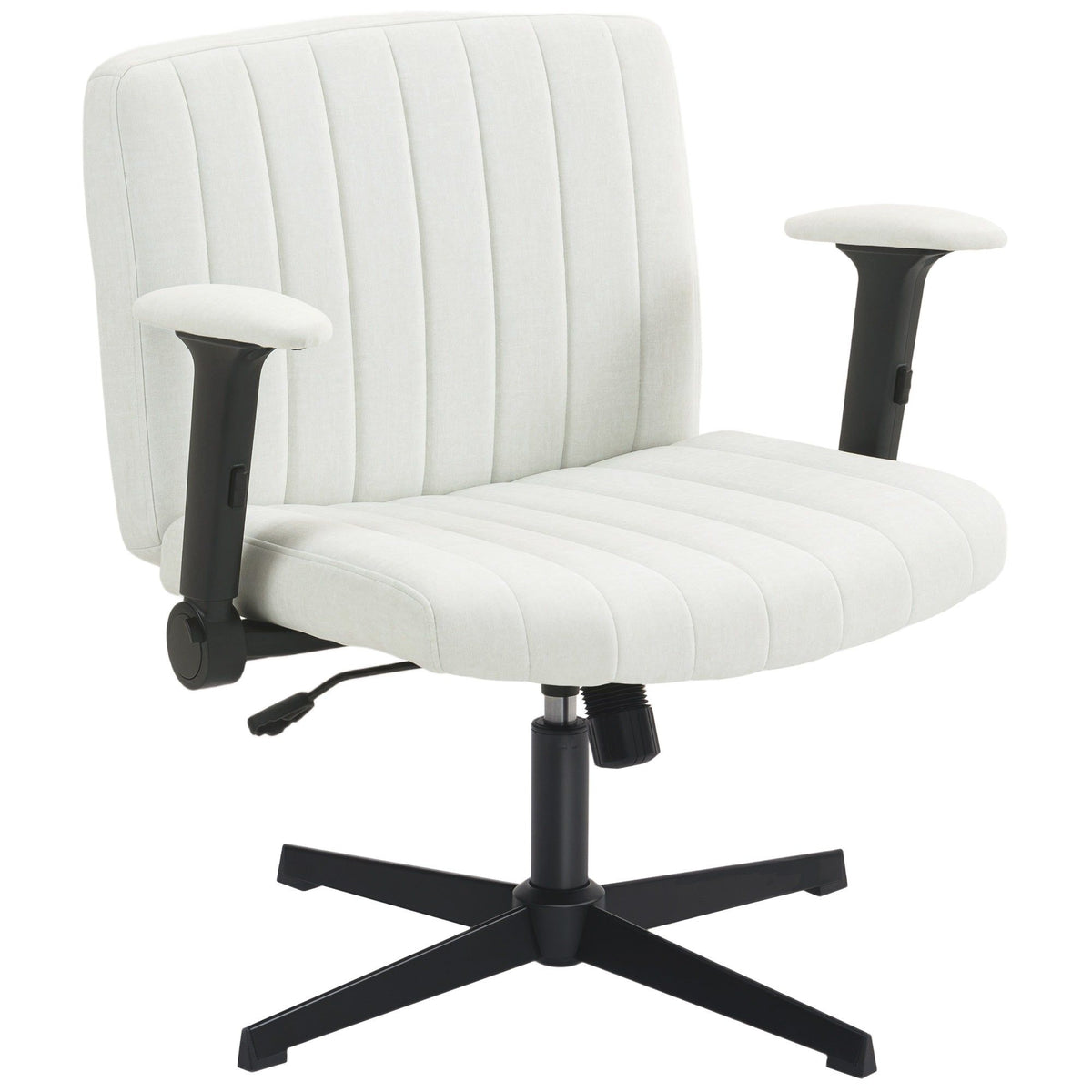 Criss Cross Office Chair with Flip-Up Armrests - Beige