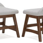 Lyncott - Home Office Desk Chair - Light Gray / Brown