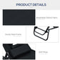 Folding Outdoor Lounge Chair, Portable Reclining Beach Lounger with Face Hole, Detachable Pillow, 4-Position Adjustable Backrest, For Patio, Garden, Poolside, Black