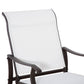 Outdoor Glider Chair, Patio Glider with Steel Frame and Mesh Fabric, Outdoor Chair for Backyard, Garden, Porch, Beige
