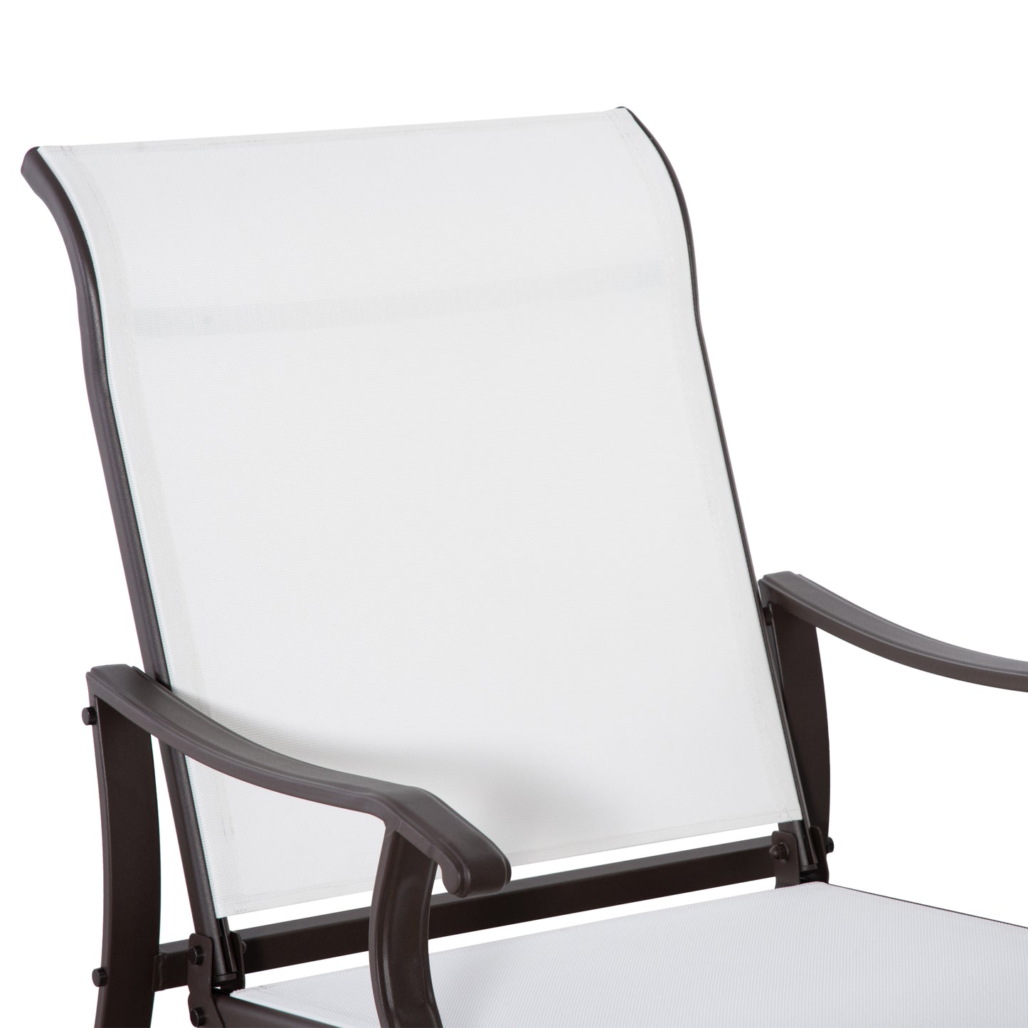 Outdoor Glider Chair, Patio Glider with Steel Frame and Mesh Fabric, Outdoor Chair for Backyard, Garden, Porch, Beige