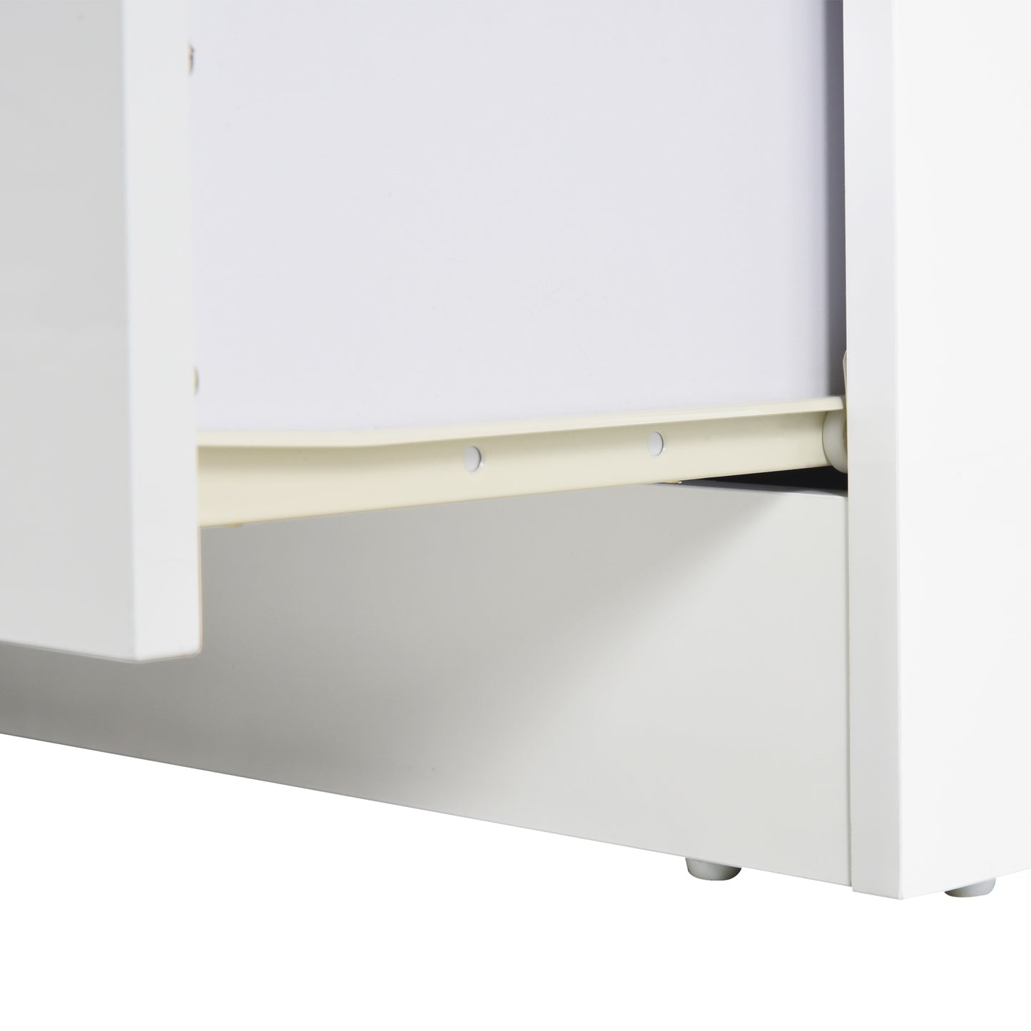 LED Lighted TV Stand for TVs up to 75", Modern TV Cabinet with Storage Drawers for Living Room, High Gloss White