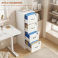 4 Drawer File Cabinet with Lock, Vertical Filing Cabinet with Adjustable Hanging Bars for A4 and Letter Size, White
