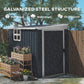Outdoor Storage Shed, Metal Garden Shed with Window, 2 Vents and Lockable Door for Backyard, Garden, Patio