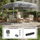 10 x 10ft Folding Pop Up Tent Outdoor Gazebo Canopy with Carrying Bag, Grey