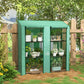 Portable Mini Greenhouse Green House with 3 Tier Shelves, Reinforced PE Cover, Roll-up Doors, 56.3" x 18.1" x 59.4"
