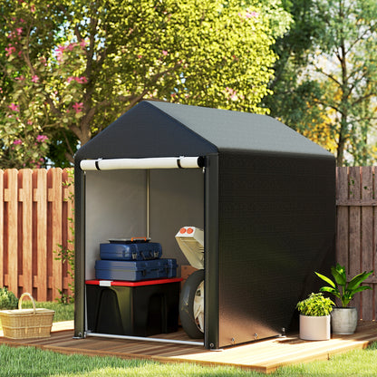 4' x 6' Portable Storage Shed Tent with Roll-Up Door