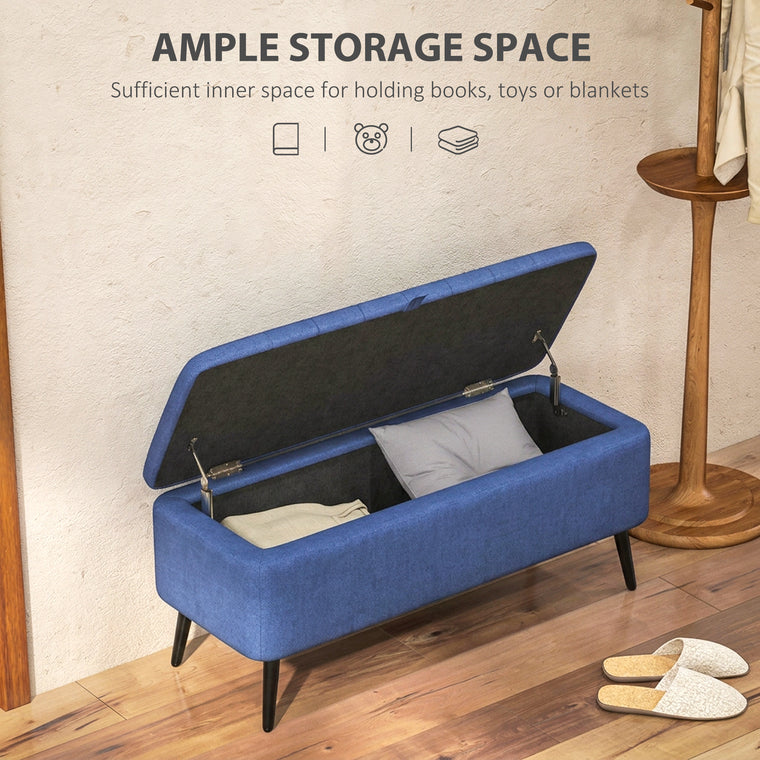 40" Linen Storage Ottoman Bench