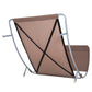 79" Outdoor Lounge Chair with Canopy, Double Chaise Lounger Hammock Bed w/ Pillow and Wheels, Brown