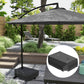 Umbrella Base Plastic Umbrella Stand for Cantilever Umbrella with Wheels, Heavy Duty Umbrella Stand, Water/Sand Filled